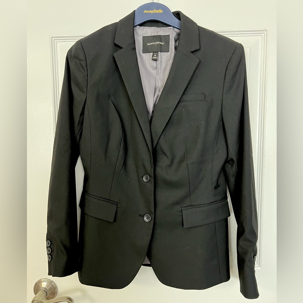 Banana Republic Black Blazer Jacket Size 4P
